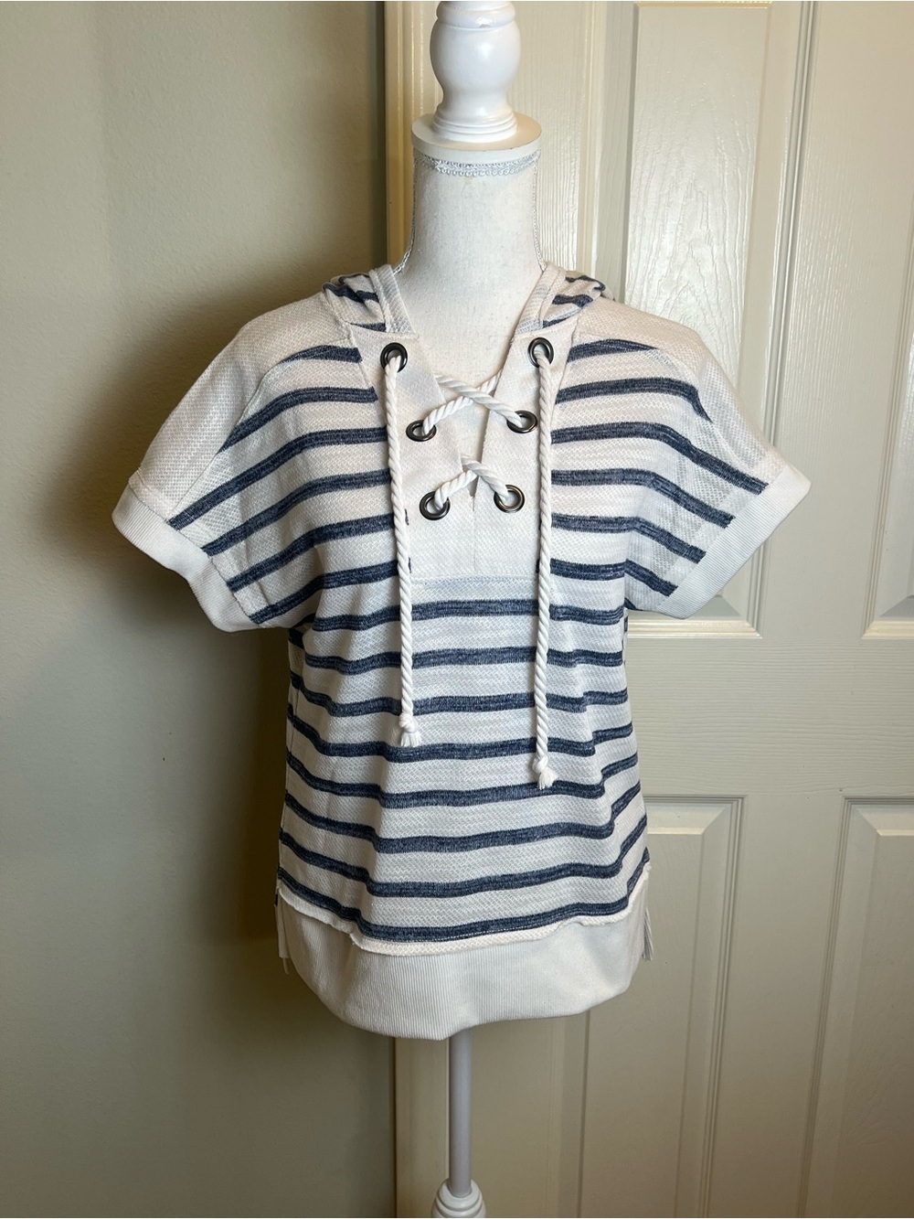 CATO Lightweight Striped Nautical Top/Hoodie